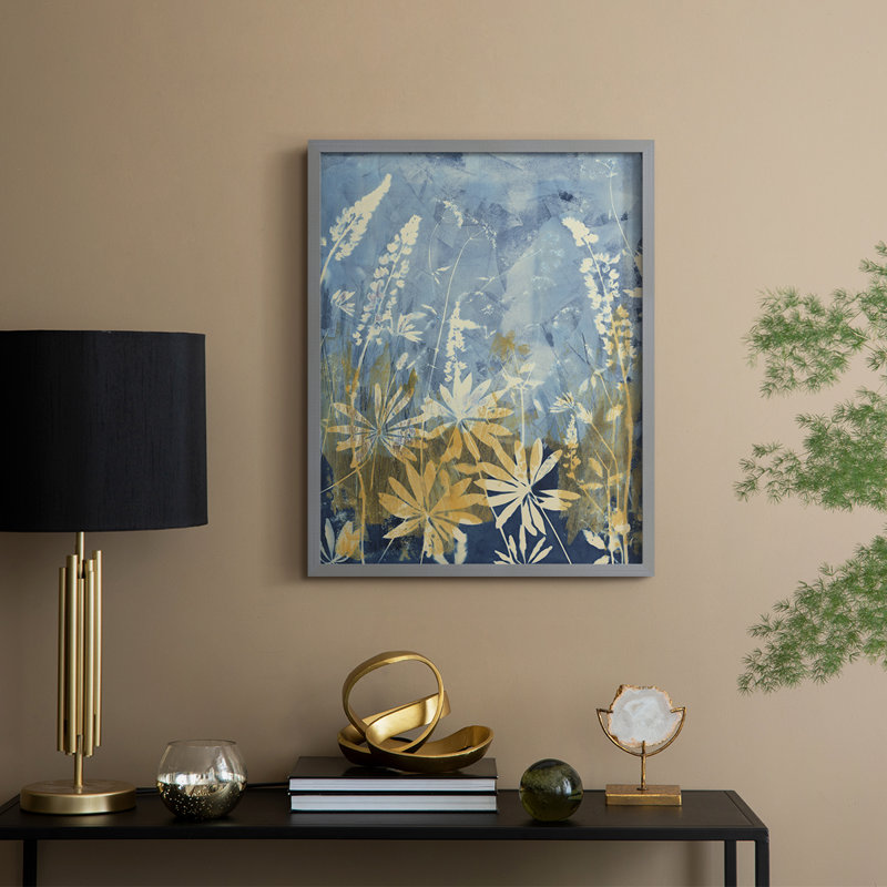 Wild Lupine Framed Print - Solid Wood, Gray, 30" H x 24" W