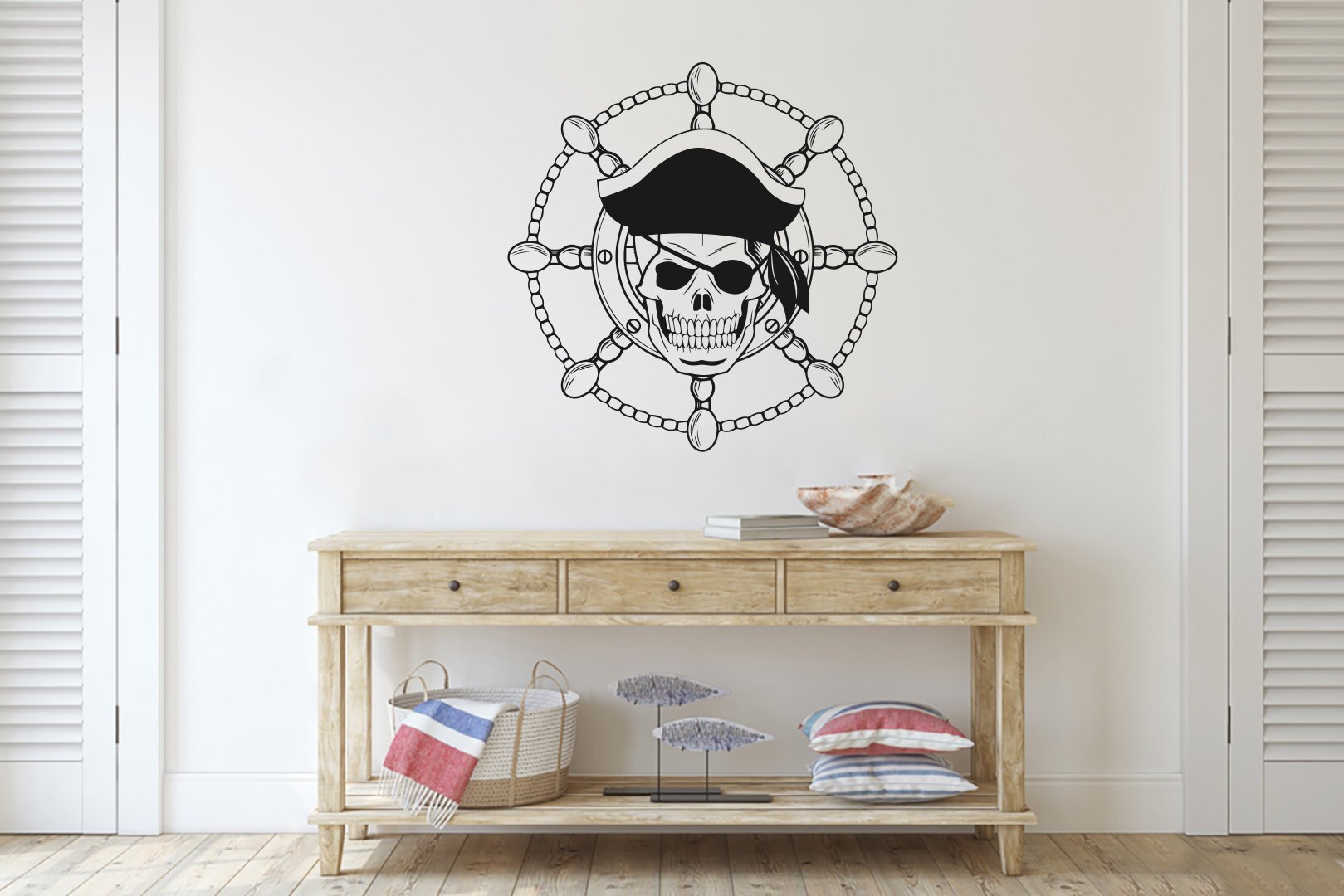 Pirate Skull Crossbones - 12 Vinyl Sticker Waterproof Decal 