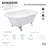 Kingston Brass Aqua Eden 54-Inch Cast Iron Oval Rectangular Roll Top Clawfoot Tub (3-3/8-Inch Wall Drillings)-12624754