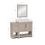 Meuble-lavabo simple 43 po avec plateau intégré et lavabo avec miroir Stovall-2073380624