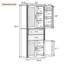 Armoire de rangement avec espace de rangement multifonctionnel, portes avec tablettes de rangement, 2 tiroirs, tablette réglable-1300955105