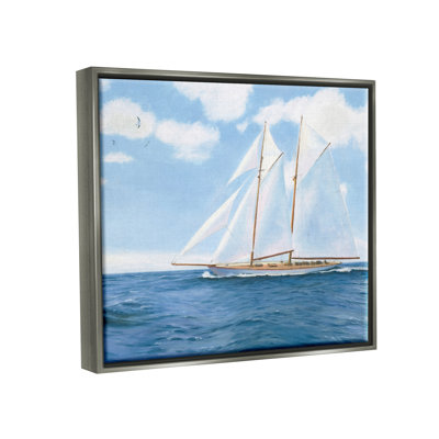 "Breakwater Bay", voilier nautique bleu encadré par James Wiens