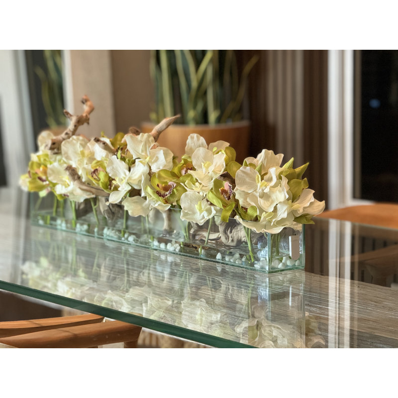Arrangement in Vase, 8" H x 24" W x 6" D