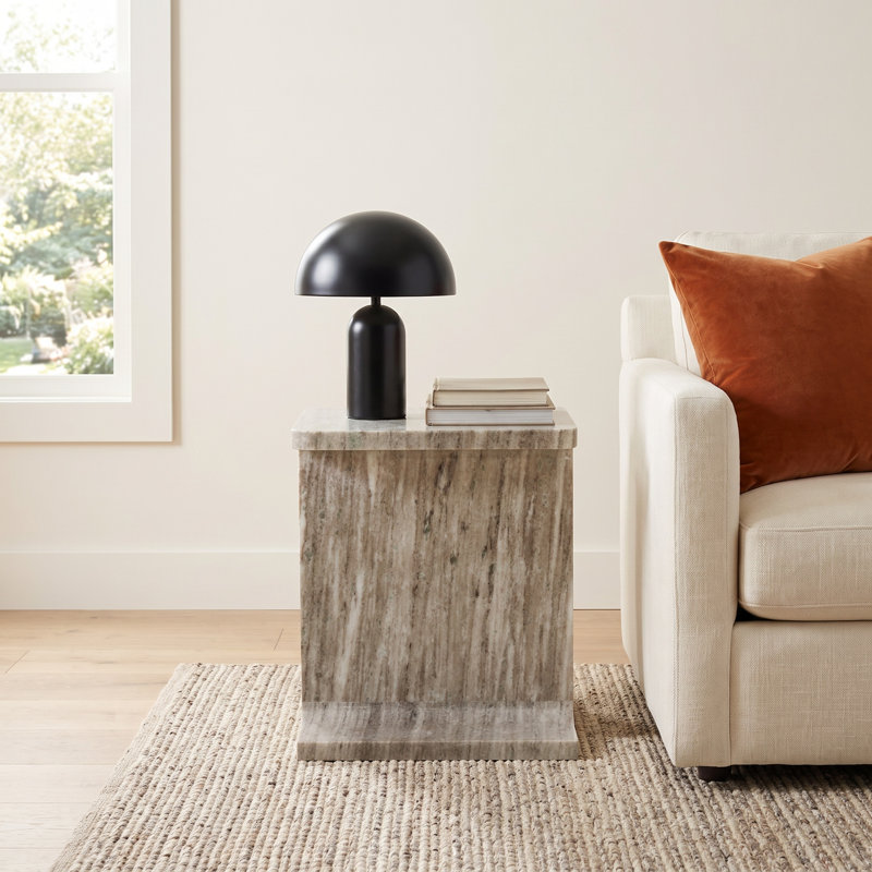 Rosanna Marble Top End Table, Gray