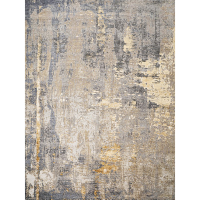 Hand Knotted Abstract Area Rug