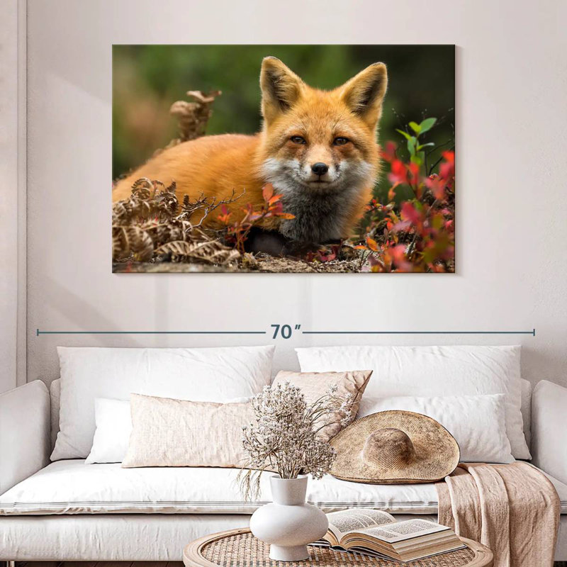 Happy Fox, 32" H x 48" W