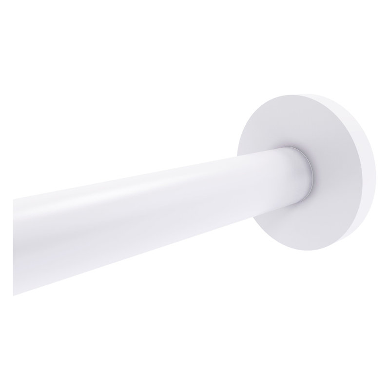 Écusson de rideau de douche Goble, Blanc mat