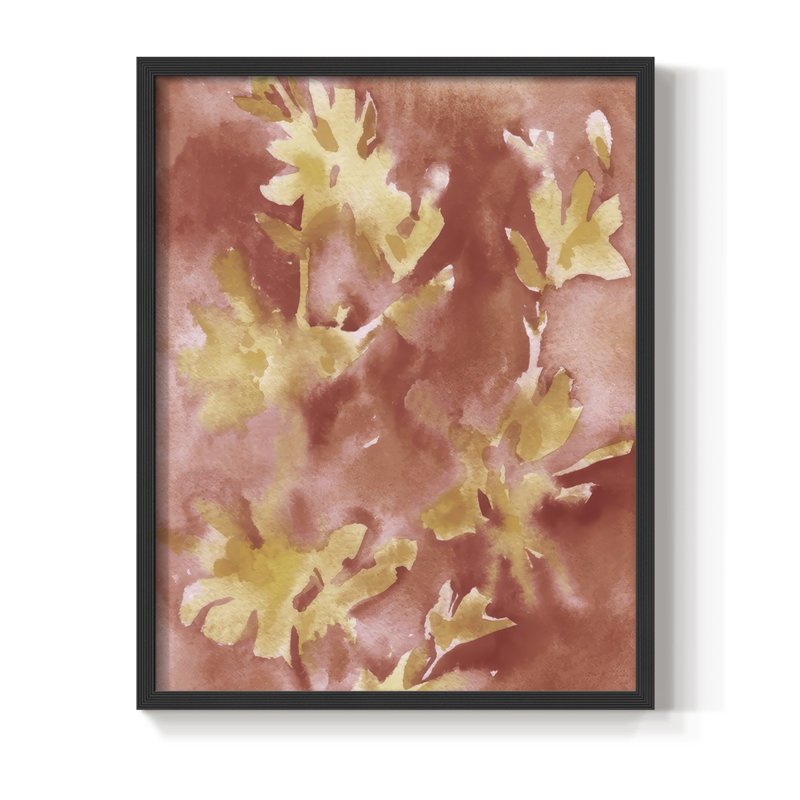 Reproduction encadrée Bleed Blooms II - bois massif, H 30 po x l 24 po, Noir, noir, noir, noir
