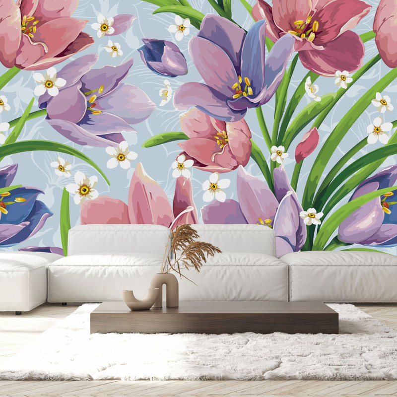 Murale tulipe, L 100 po x L 100 po