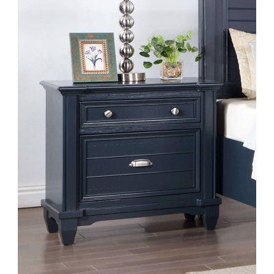 Table de chevet style transitionnel 1pc Nickel