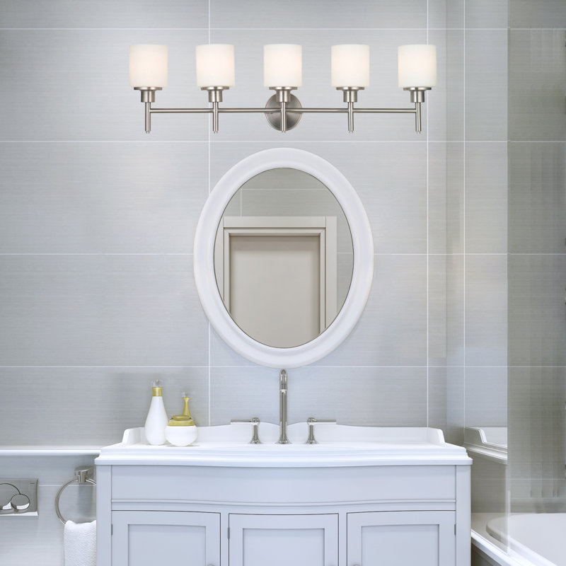 Éclairage pour meuble-lavabo Jorelys, Nickel satiné, 5