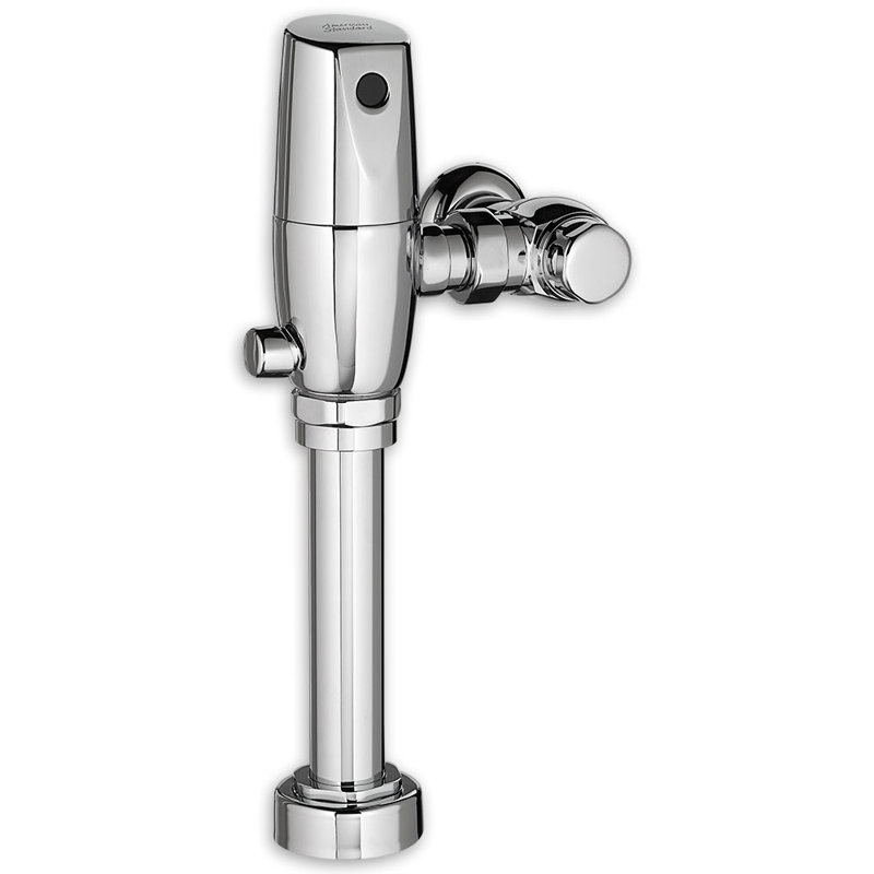 Chrome Sensor-Operated Flush Valve for Tankless Toilets