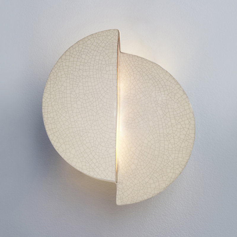 Ambiance 1 - Light LED Flush Mounted Sconce, White Crackle