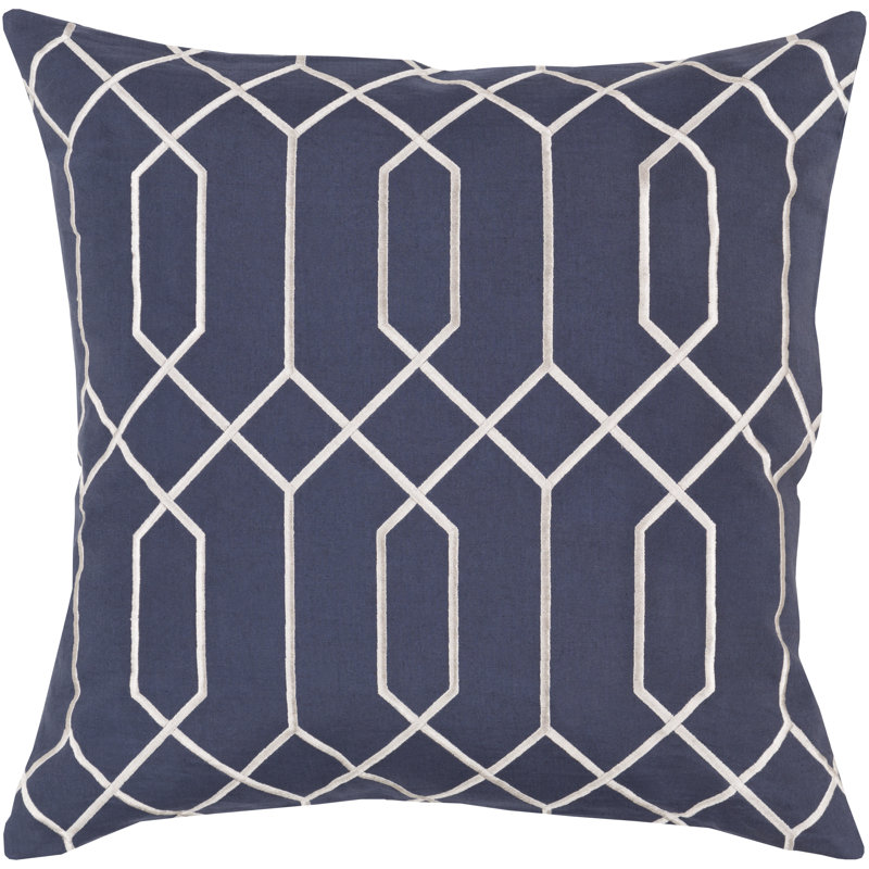 Skyline Geometric 100% Linen Throw Pillow, Gold, 20" x 20", Down