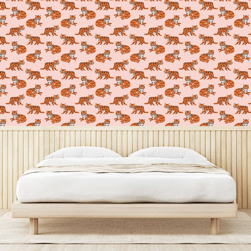 Panneau de papier peint auto-adhésif Bungalow Rose, L 13 po x L 100 po
