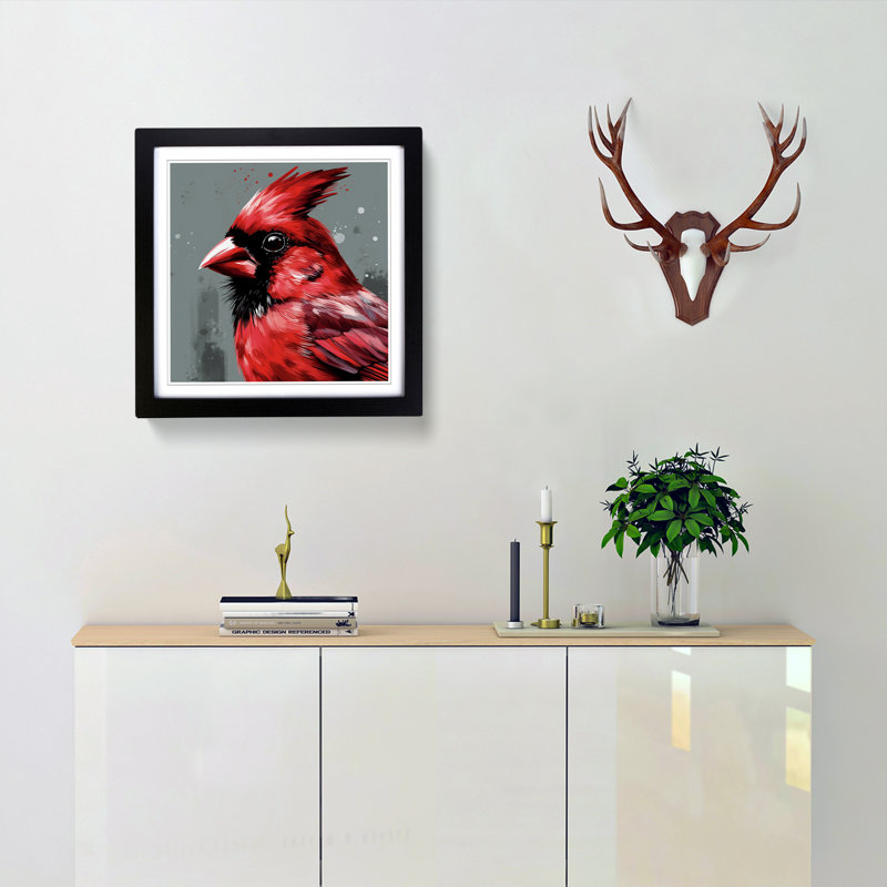 Single Picture Frame Print on Wood, Black