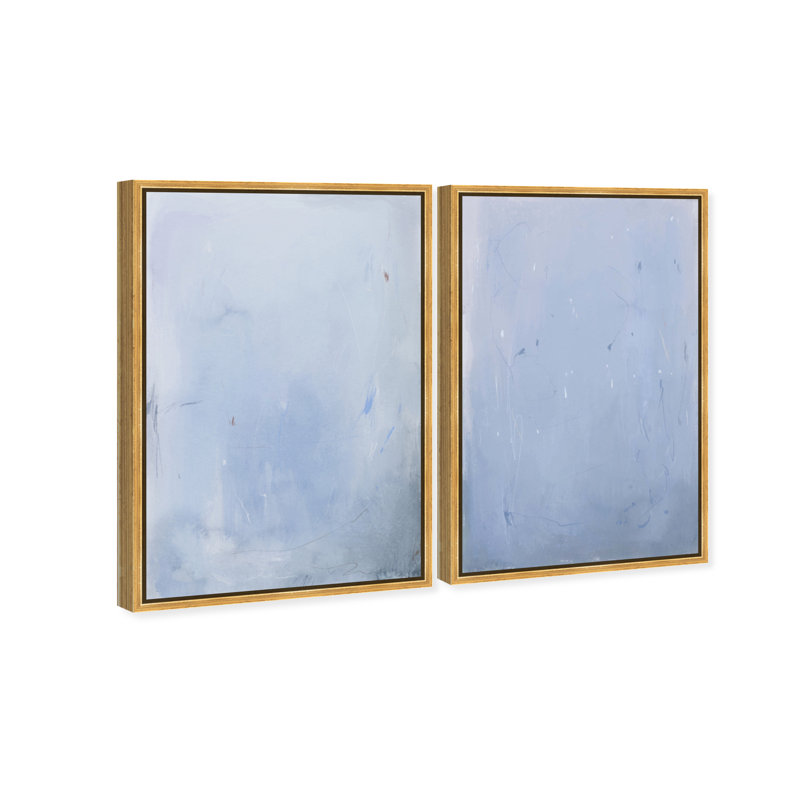 Calm Waters Set by Oliver Gal, 21"H x 31"W, Gold Floater Frame