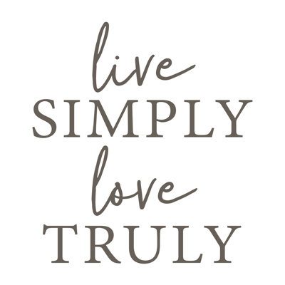 Live Simply Love Truly 2 - Wrapped Canvas Print