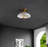 Honalee 10" 1-Light Mid-Century Classic Alabaster/Iron LED Semi Flush Mount-206684243