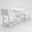 Ensemble de bistro 3 pièces blanc / ensemble de table ronde / ensemble de salle à manger de patio blanc / 2 chaises