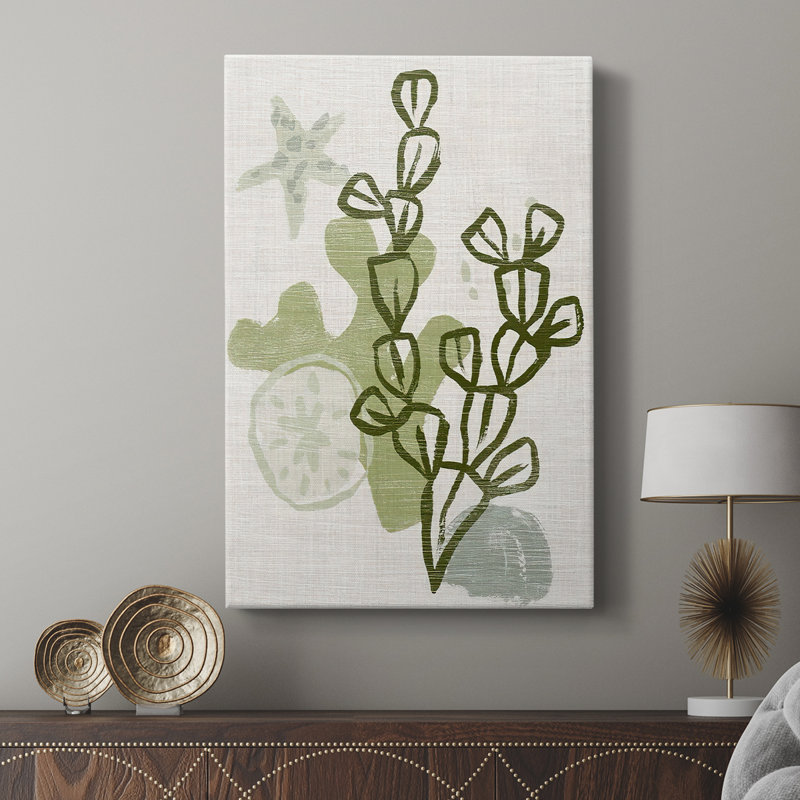 Coral Blockprint I - galerie sur mesure, H 27 po x l 18 po