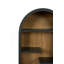 Étagère arquée autoportante à 4 niveaux, armoire de rangement asymétrique ouverte, étagère de présentation