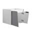 Meuble-lavabo mural 24 po avec lavabo pour les petites salles de bain (kd-emballage)