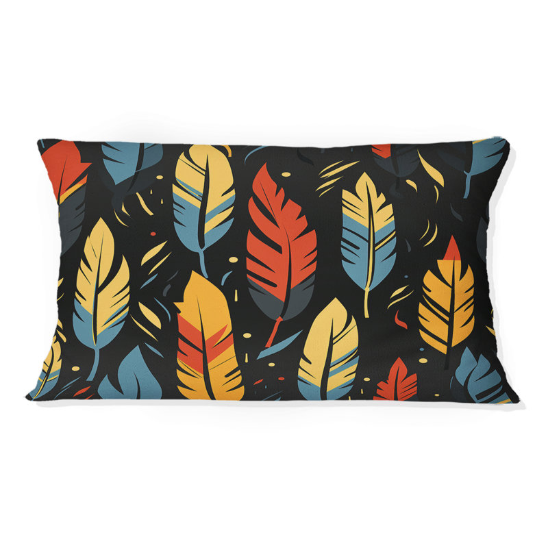 Feather Tribal Fusion - Coussin décoratif imprimé