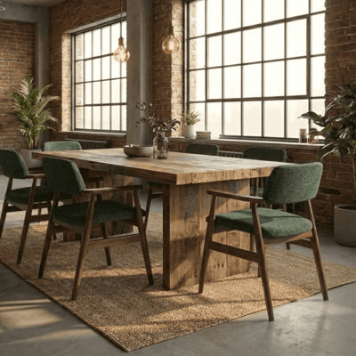 Arezzo Dining Chair Walnut Wood Finish Upholstered Performance Fabric Fully Assembled