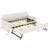 Twin Size Daybed With Trundle And Socket - Cozy Beige Upholstered Removable Plug