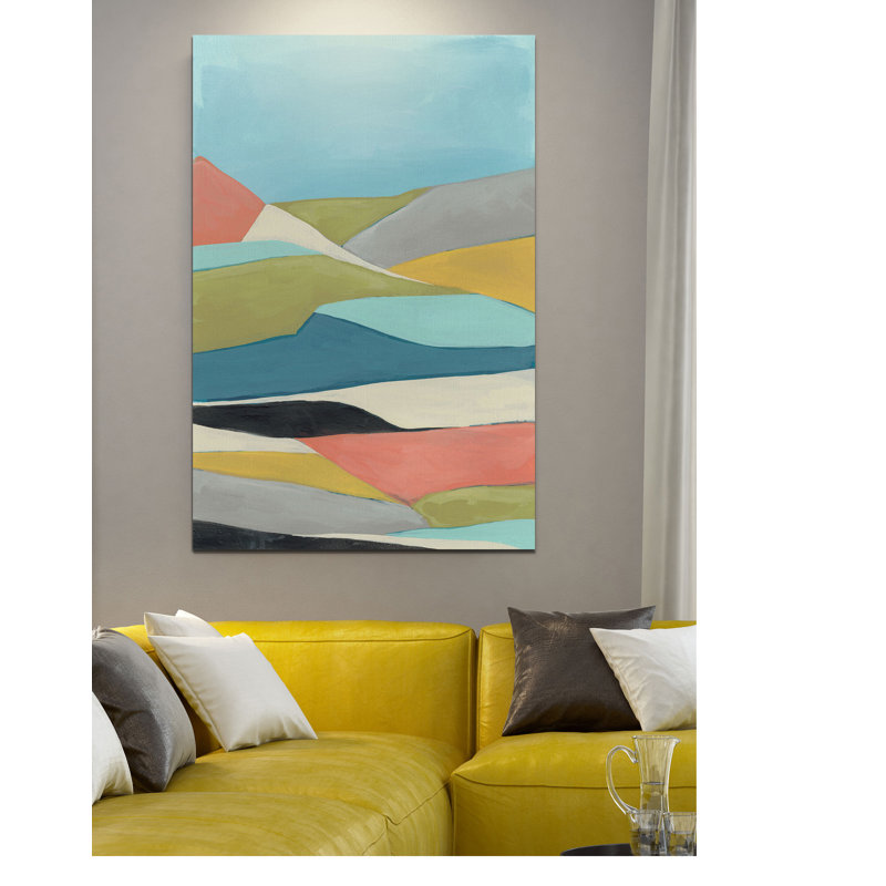 Geoscape II - Impression, H 12 po x l 8 po x P 1,5 po, Toile tendue