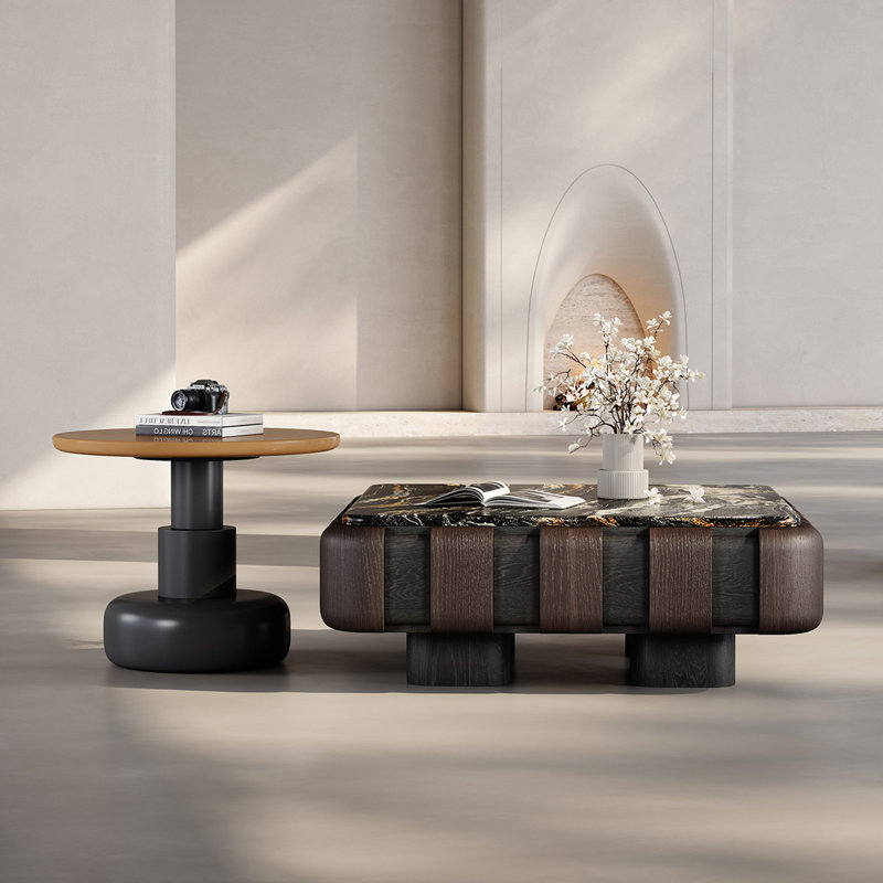 Creative and Simple Marble Coffee Table Set