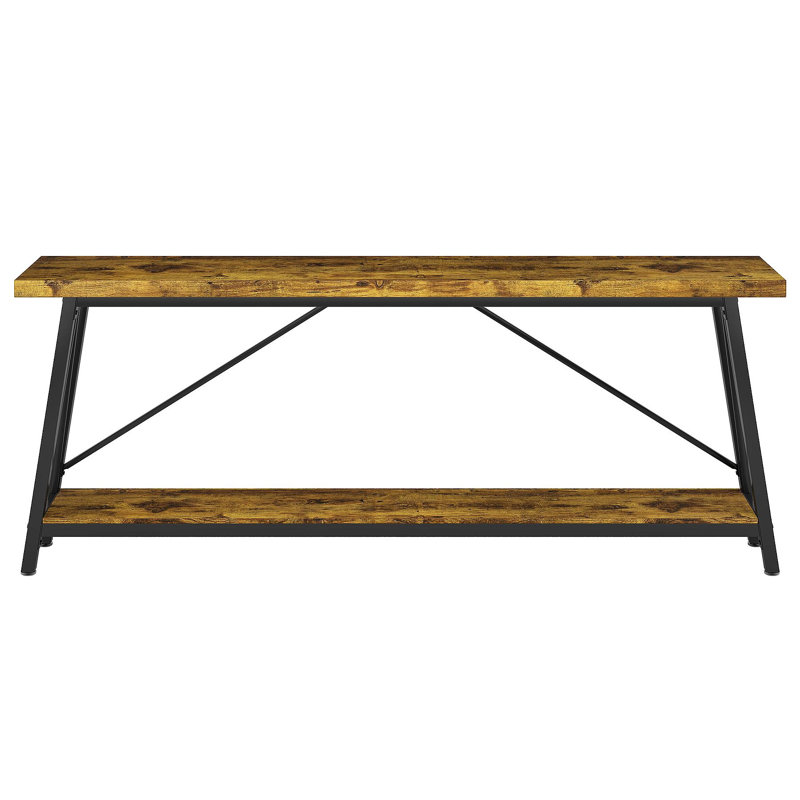 70.9" Extra Long Sofa Table Behind Couch, Industrial Entry Console Table For Hallway, Entryway & Living Room, Rustic Brown