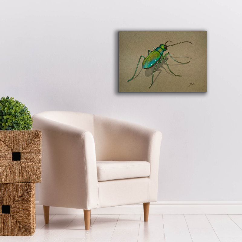  «Green Beetle Walk» par Bebe Keith, art mural sur toile, 26 po x 18 po, H 18 po x l 26 po