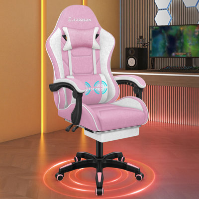 Brayden Studio Fabric Gaming Chair with Headrest