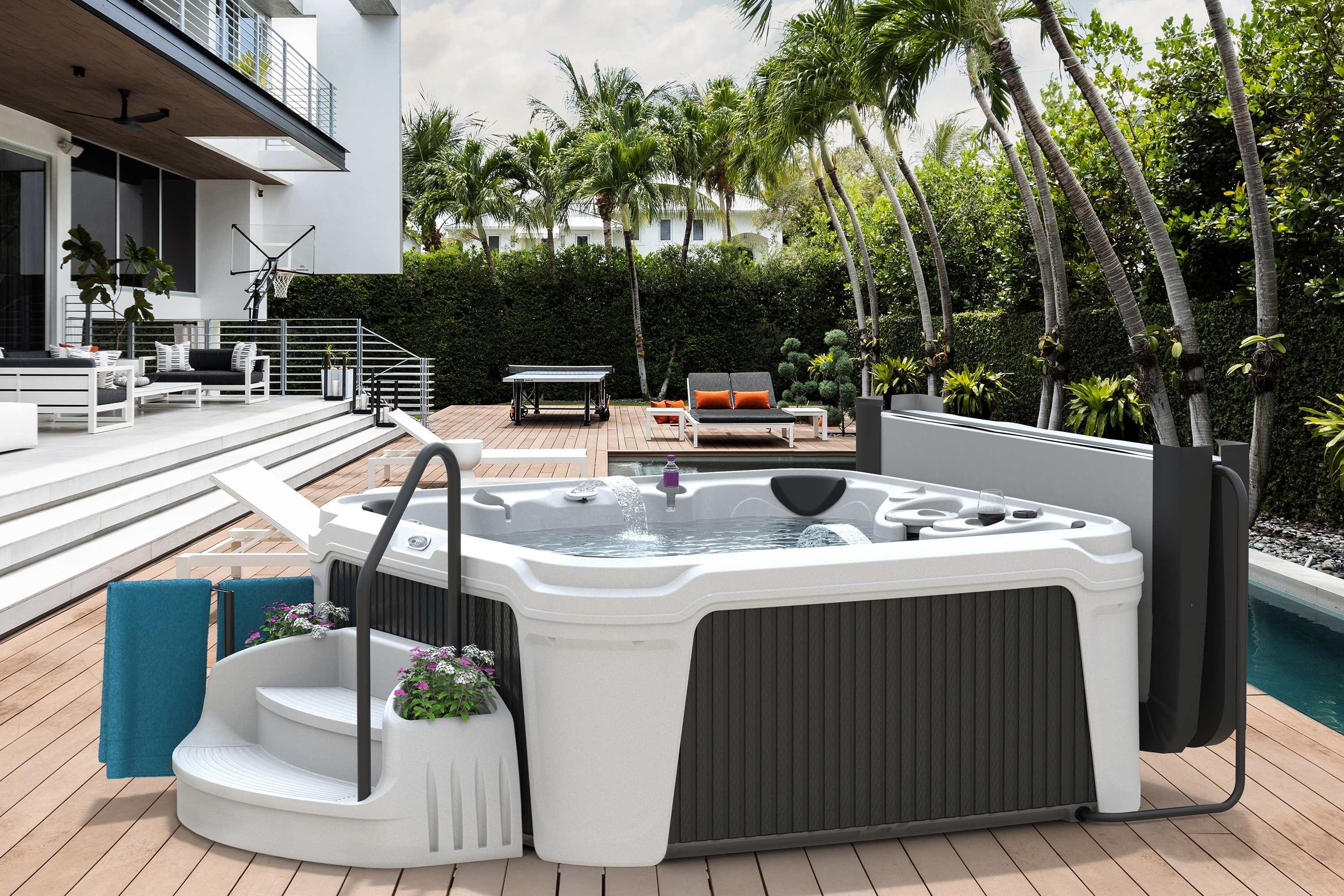 Aquarest Spas Powered By Jacuzzi® Pumps Aquarest Daydream 3500 Ensemble 7 Person 35 Jet Plug