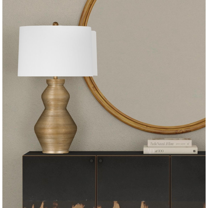 Langston 34" Antique Gold Modern Table Lamp