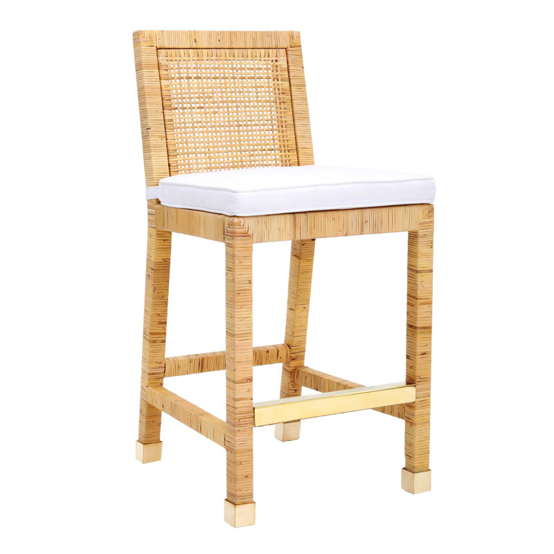 Anntonette Rattan Stool, Short Stool (22.40" Seat Height)