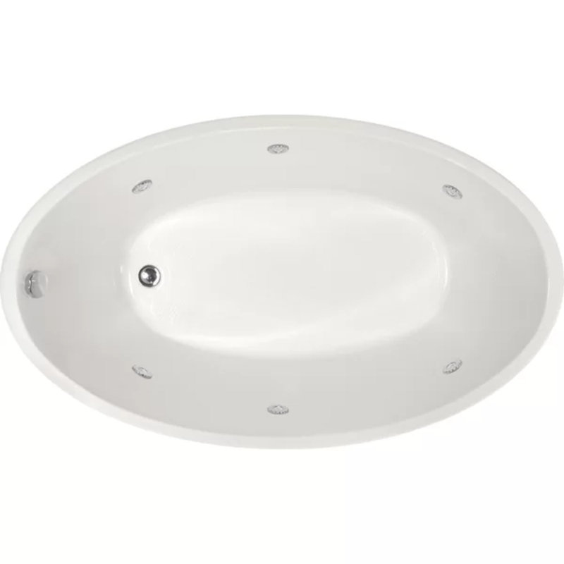 Carli 60'' x 36'' Acrylic Bathtub, White, Matte Black