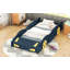 Lit plateforme simple en forme de voiture de course avec roues et rangement-309835079