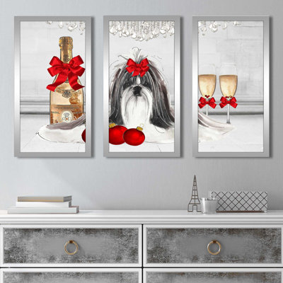 " Christmas Holiday Shih Tzu " by Jodi 3 - Pieces