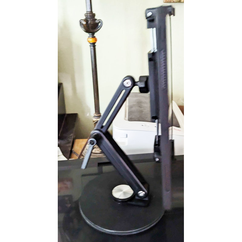 Support pour écran solide en aluminium coulé sous pression solide, support d'écran pliable réglable en hauteur pour écrans portables de 6,5 à 18,5 po, tablettes et tablettes à dessin