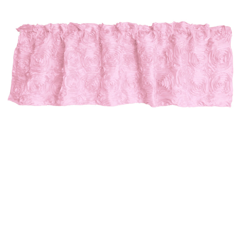 Floral Tailored Window Valance, 54" W x 20" L, Pink