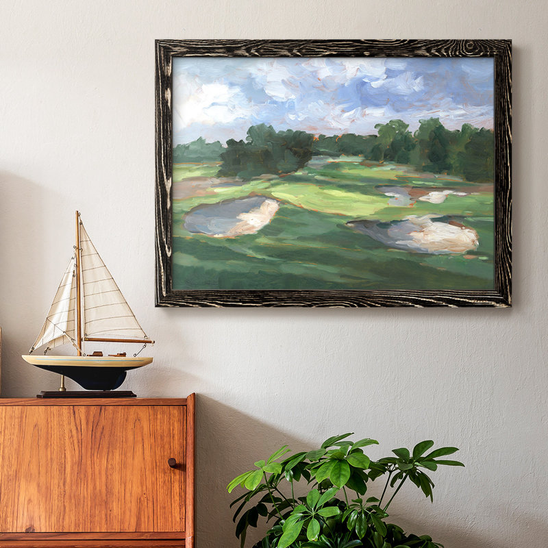 Étude de terrain de golf III, Noir, H 18 po x l 26 po x P 1,5 po