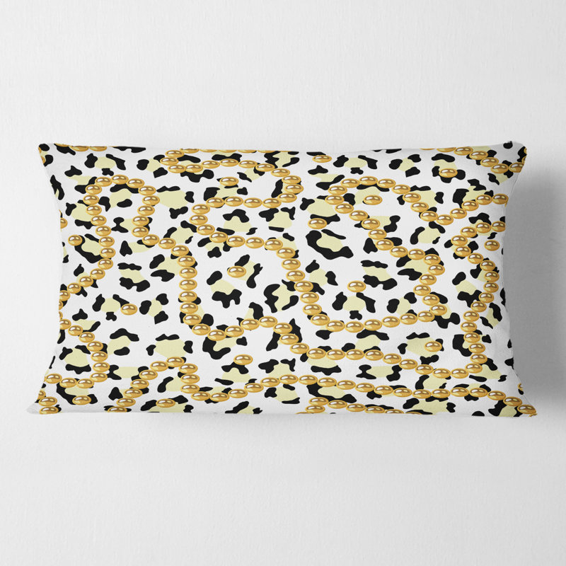 Coussin lombaire à fourrure leopard