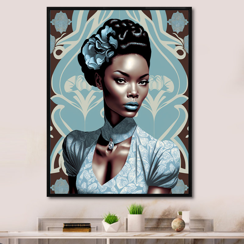 «Cleasby Retro Haute Couture African American Lady II», reproduction sur toile, H 40 po x l 30 po x P 1,5 po