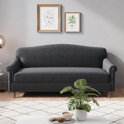 Canapé moderne à 2 places avec accoudoirs roulés pour un salon élégant et de petits espaces, canapé rembourré confortable à 2 places