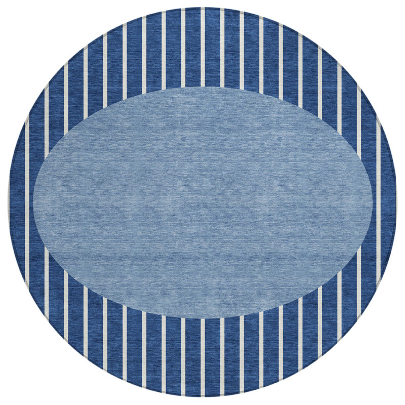 Tapis intérieur lavable rayé 8 pi