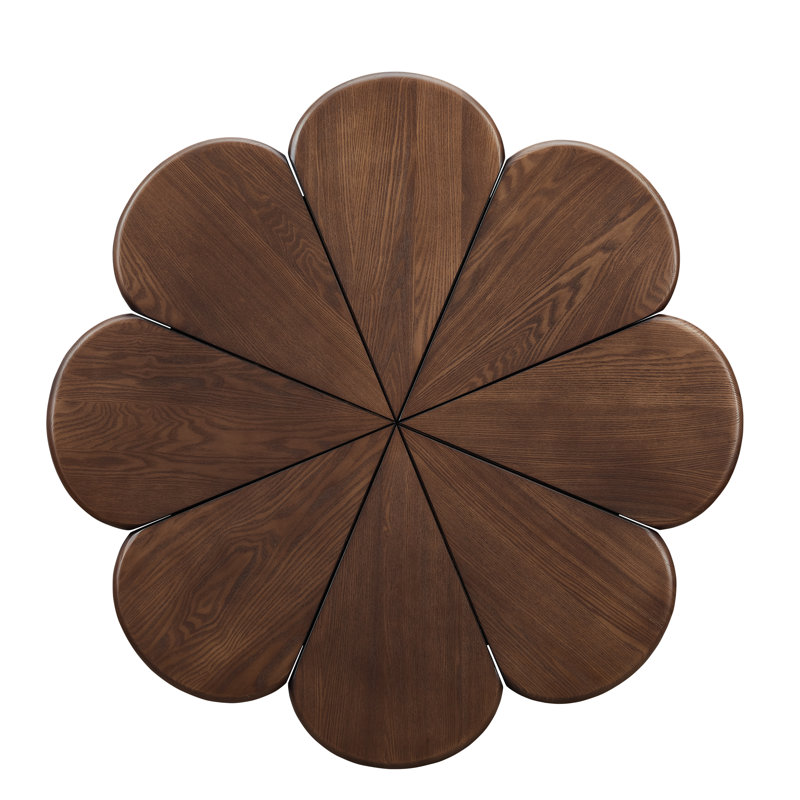Petal Solid Wood Coffee Table, Walnut