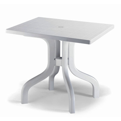 Leela Square Outdoor Dining Table With Umbrella Hole , 80cm cm W 80cm cm D